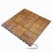 Teak Flooring Mosaic - Solid wood tile waterbase finish
