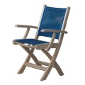 Teak Folding Chair With Batyline