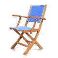 Teak Folding Chair With Batyline