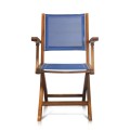 Teak Folding Chair With Batyline