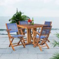 Teak Folding Chair With Batyline