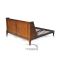 Teak rattan winged bed headboard backside