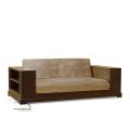 Teak sofa Iberia original design with shelves under armrest icon