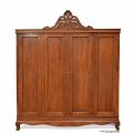 Teak Wood Wardrobe Cabinet 4 Doors Front Voew