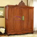 Teak Wood Wardrobe Cabinet 4 Doors