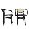 Tonet Arm Chair Wooden Seat Rattan Back Rest icon