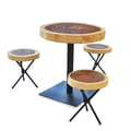 Tree Slice With Pedestal Iron Table icon