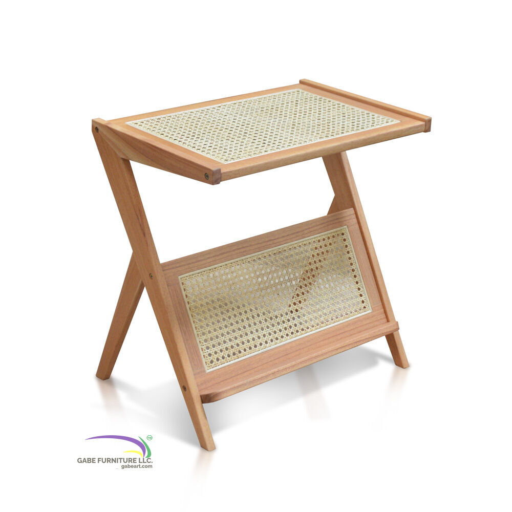 Laptop Desk Junifer Size 60cm - Top Rattan With Rattan Shelves A