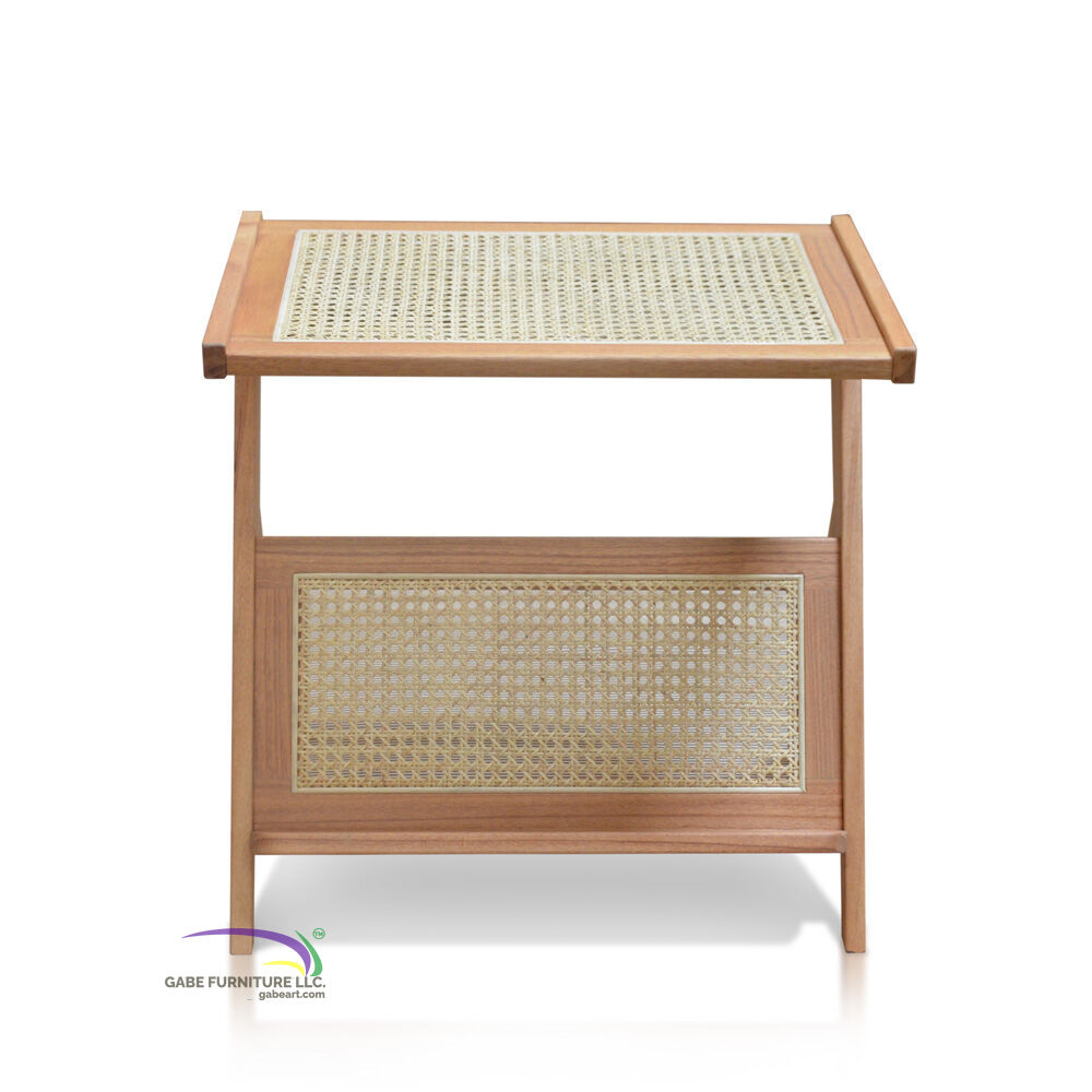 Laptop Desk Junifer Size 60cm - Top Rattan With Rattan Shelves E