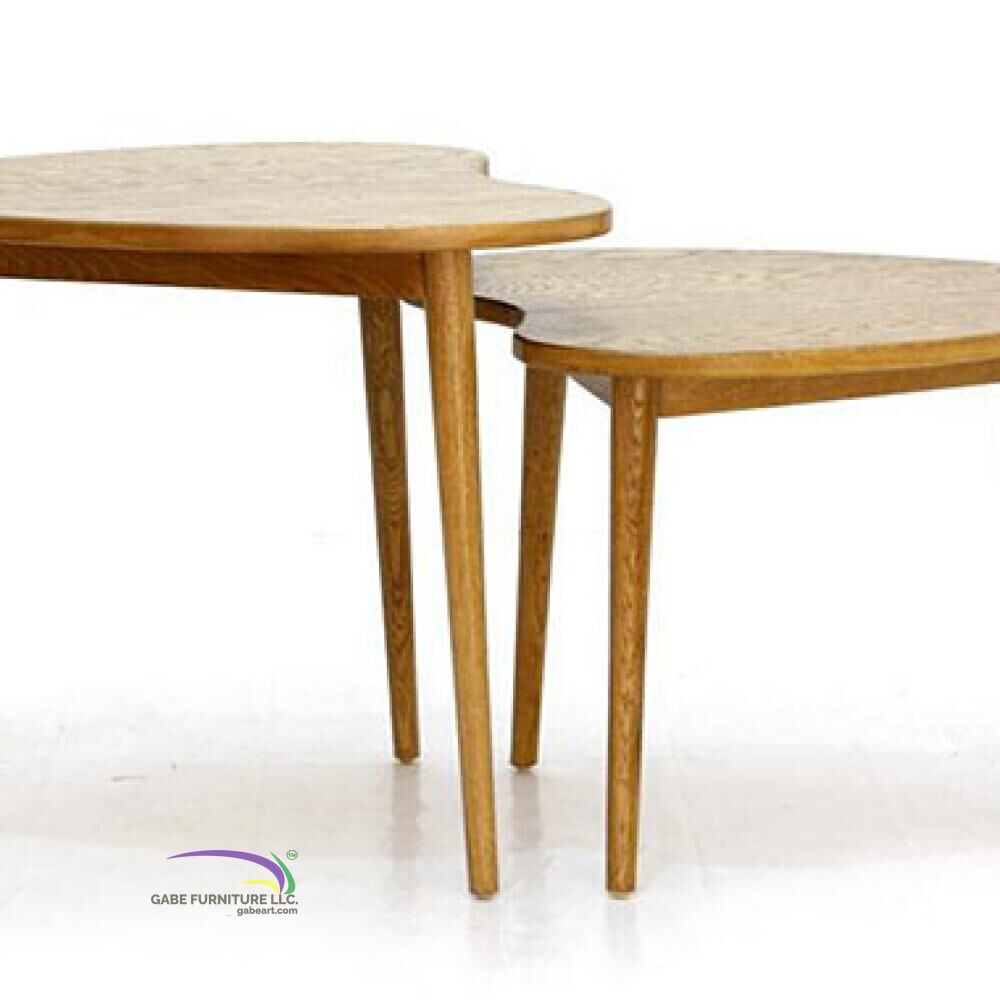 Side Table Fifties Set Of 2 In Mindi Slats D