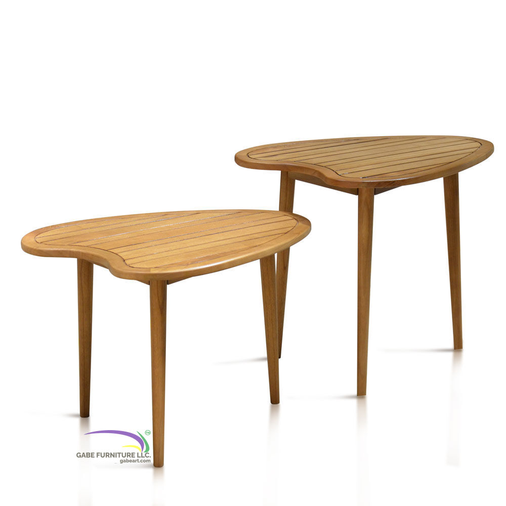 Side Table Fifties Set Of 2 In Mindi Slats C