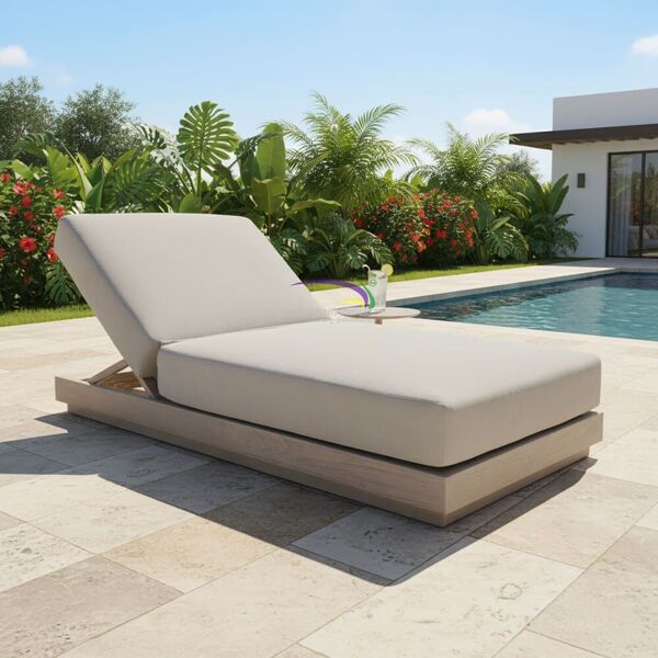 Adjustable Teak Sun Lounger