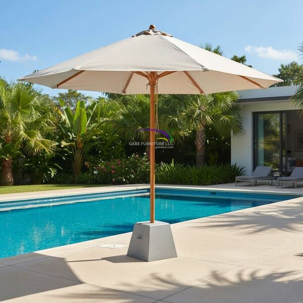 Aurelia Teak Outdoor Umbrella