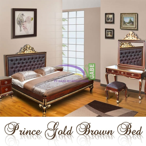 Bed Set Prince Gold Brown