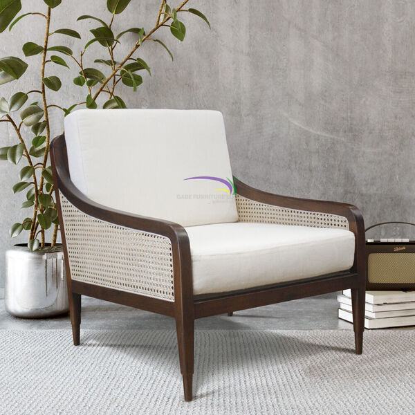 Cane Arm Chair No Brass Feet