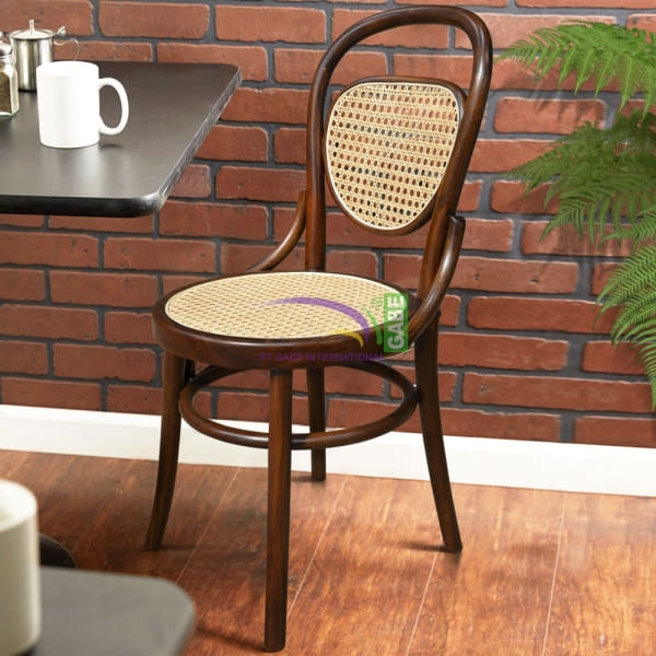Chair Cafe Bentwood With Rattan