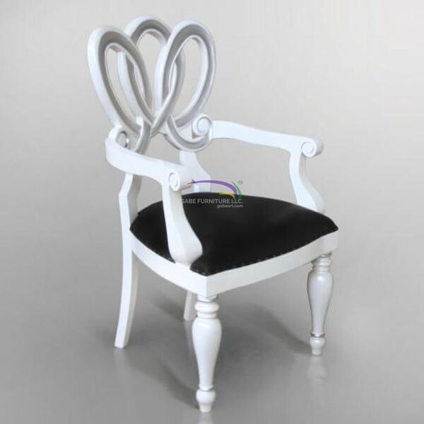 Chair White Silver Arm