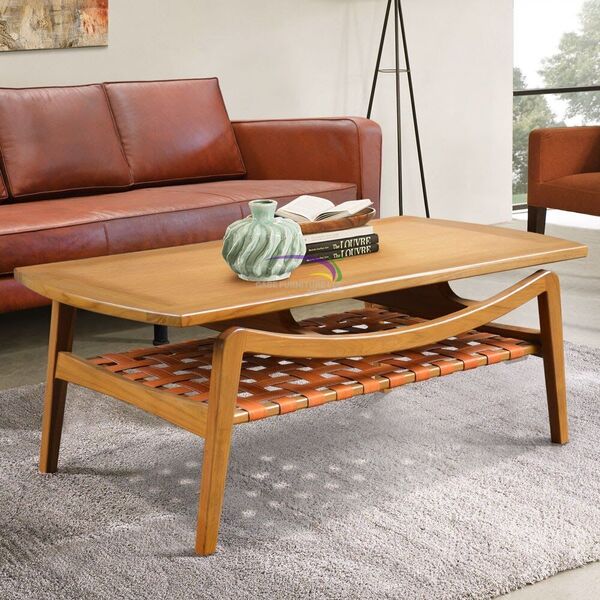 Coffee Table Danord With Leather