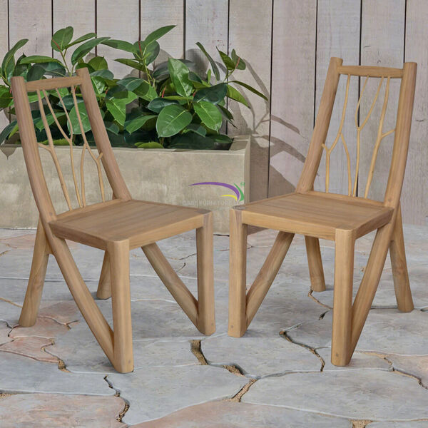 Desk Chair Nice Branch Back Lean - Natural