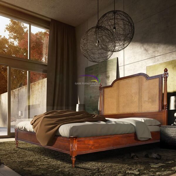 Louis Cane Queen Bed