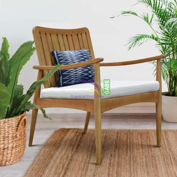 Lounge Chair New Fifties Teak Wood