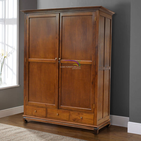 Opium Wardrobe - 4 Open Shelves, 3 Drawers,  2 Doors, Inside: 2 Hanging Rod- Tb Side And Door Panel With Profile Around - Top With Profile (m) - 150 X 63 X