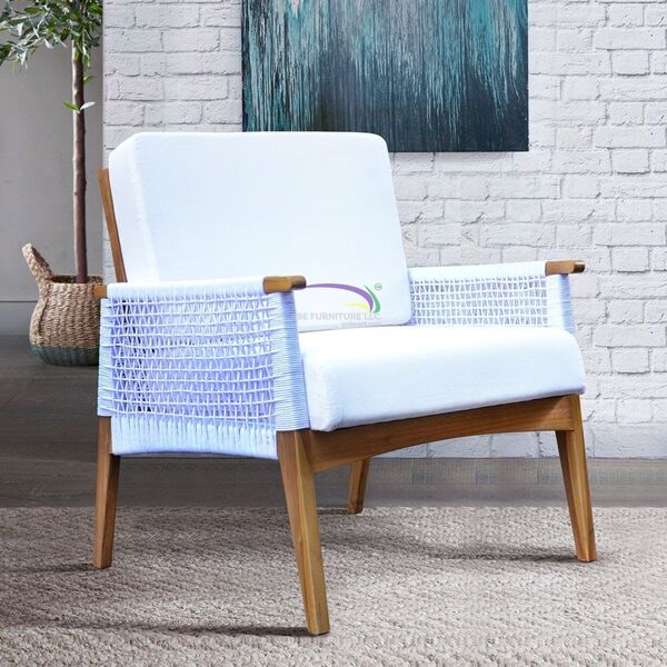 Riviera Mutfi Chair Off White Rope + Cushion
