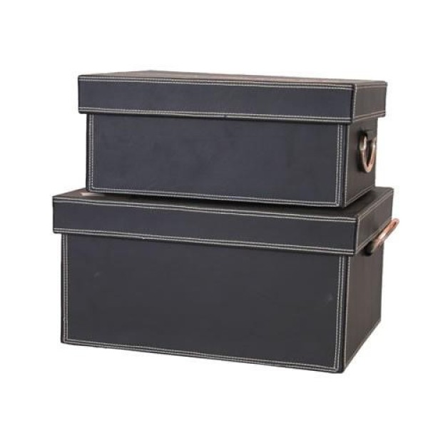 SET OF 2 STORAGE BOX VINYL