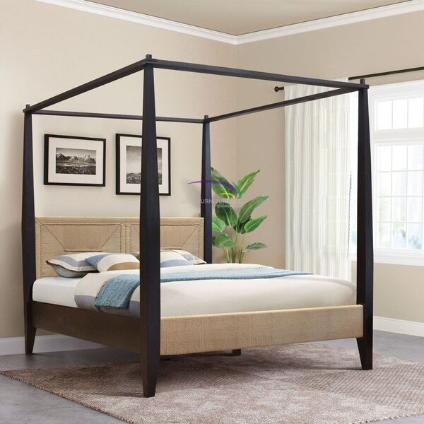 Shikari Poster Bed With Natural Rope