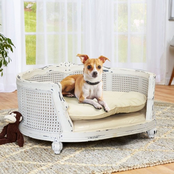 Sofa Dog Bianca With Rattan