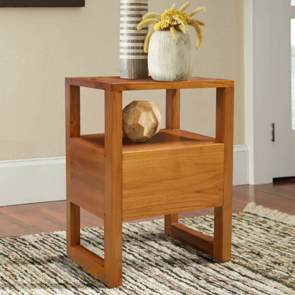 SPECIAL LOOP SIDE TABLE WITH 1 DEEP DRAWER OR0908