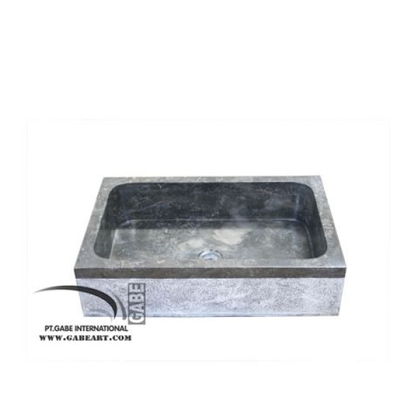 SQUARE MARBLE WASH BASIN HAMMERED