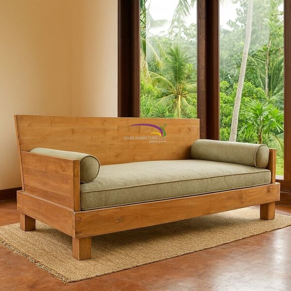 Tropical Minimalist Teak Daybed
