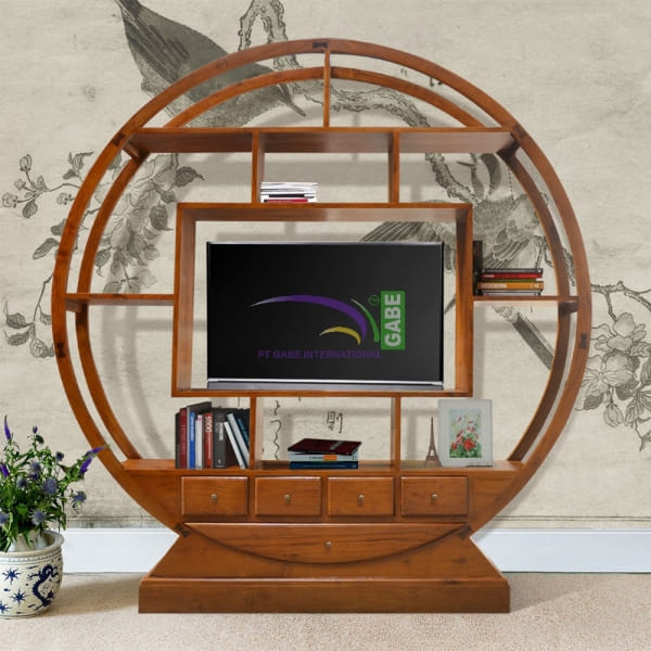 Tv Rack Circular Oriental Design