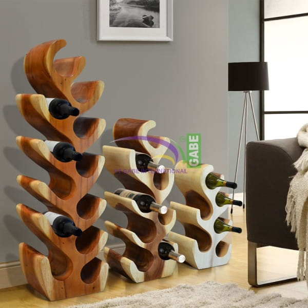 Wine Rack With Organic Wood
