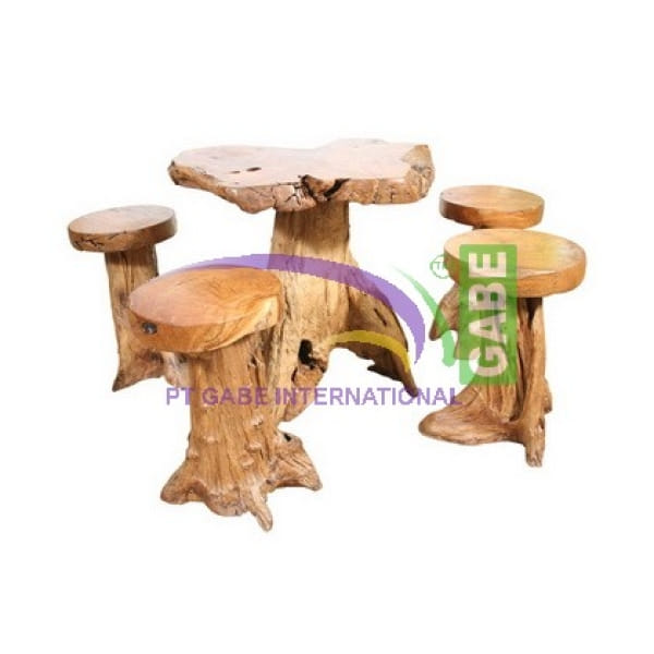 Wood Stump Bar Table