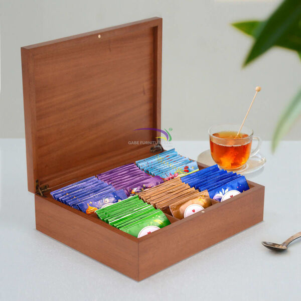 Wooden Tea Box 34.5 X 38.5 X 9.5cm