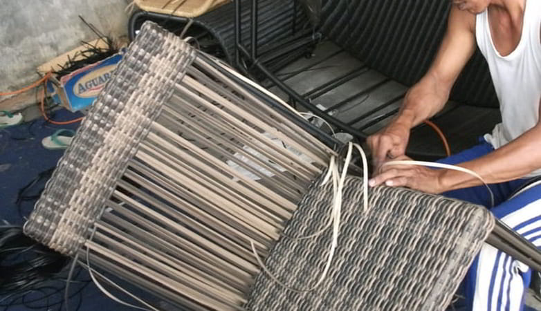 Wicker furniture craftsman